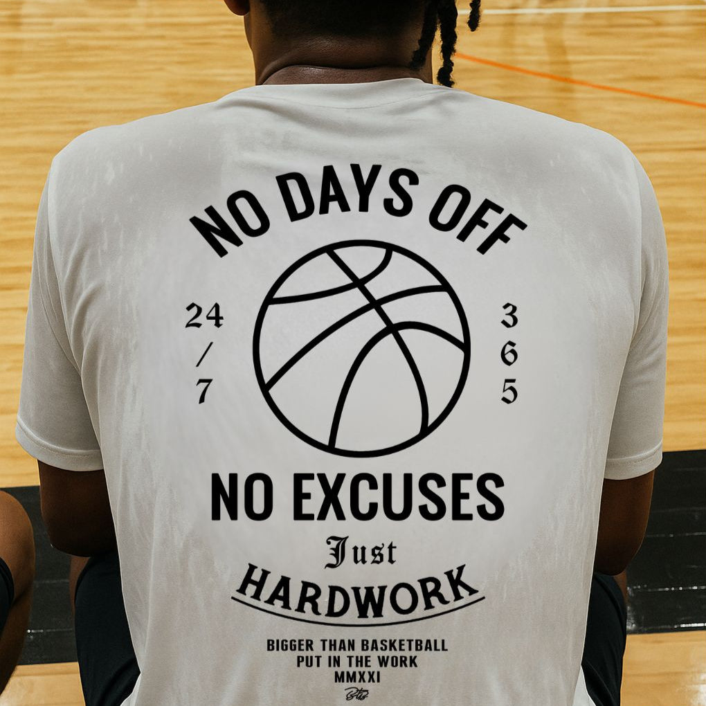 No Days Off - T-Shirt - White