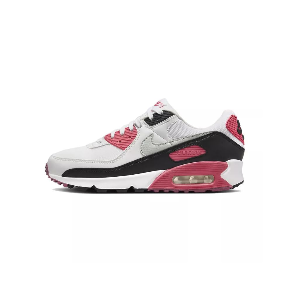 Nike Air Max 90 Womens Shoes (DH8010-105 White/Aster Pink/Black/Light Silver) Size 5.5