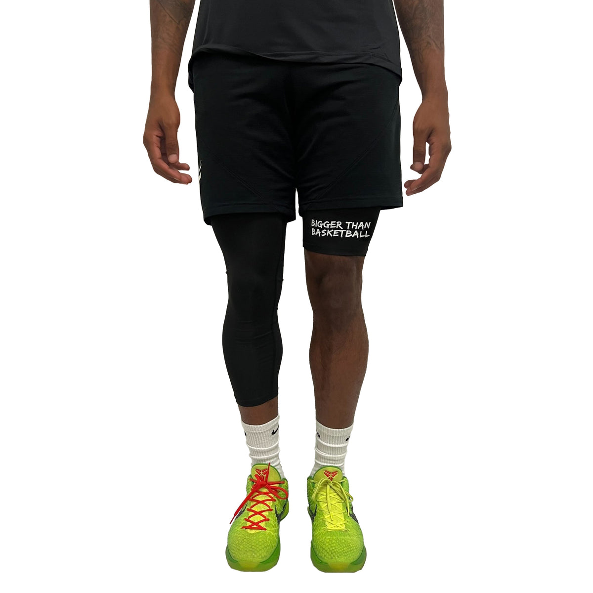 Single-Leg Compression Tights - Right - Black